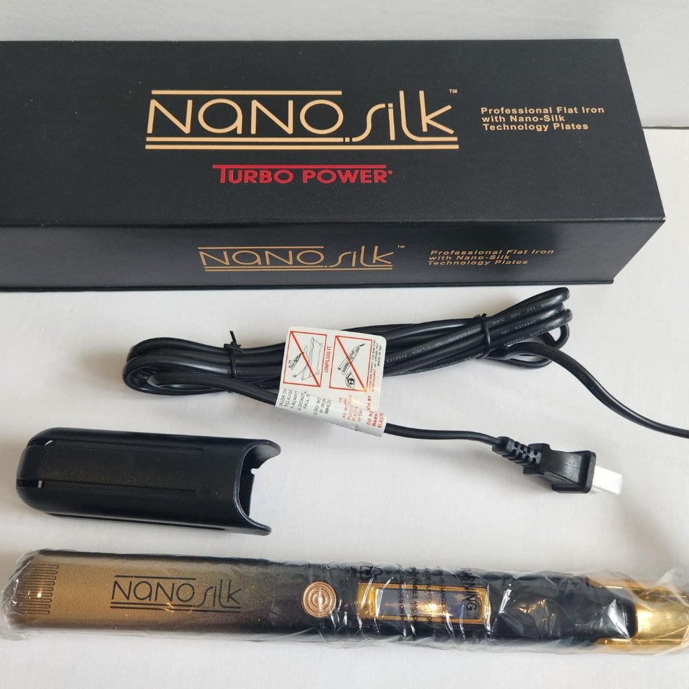 Turbo Power - Professional Flat Iron with Nano-Silk Technology Plates  1.0 inch